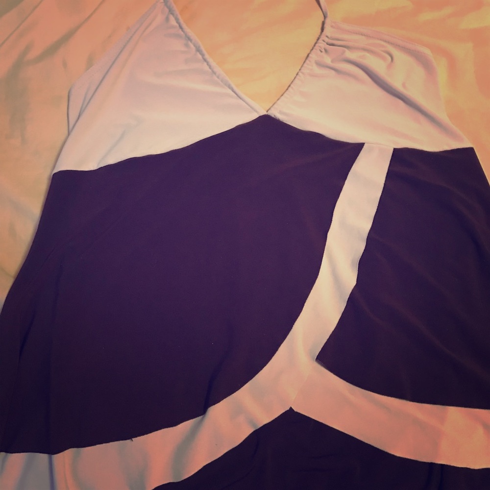 Brown & tan haulter top